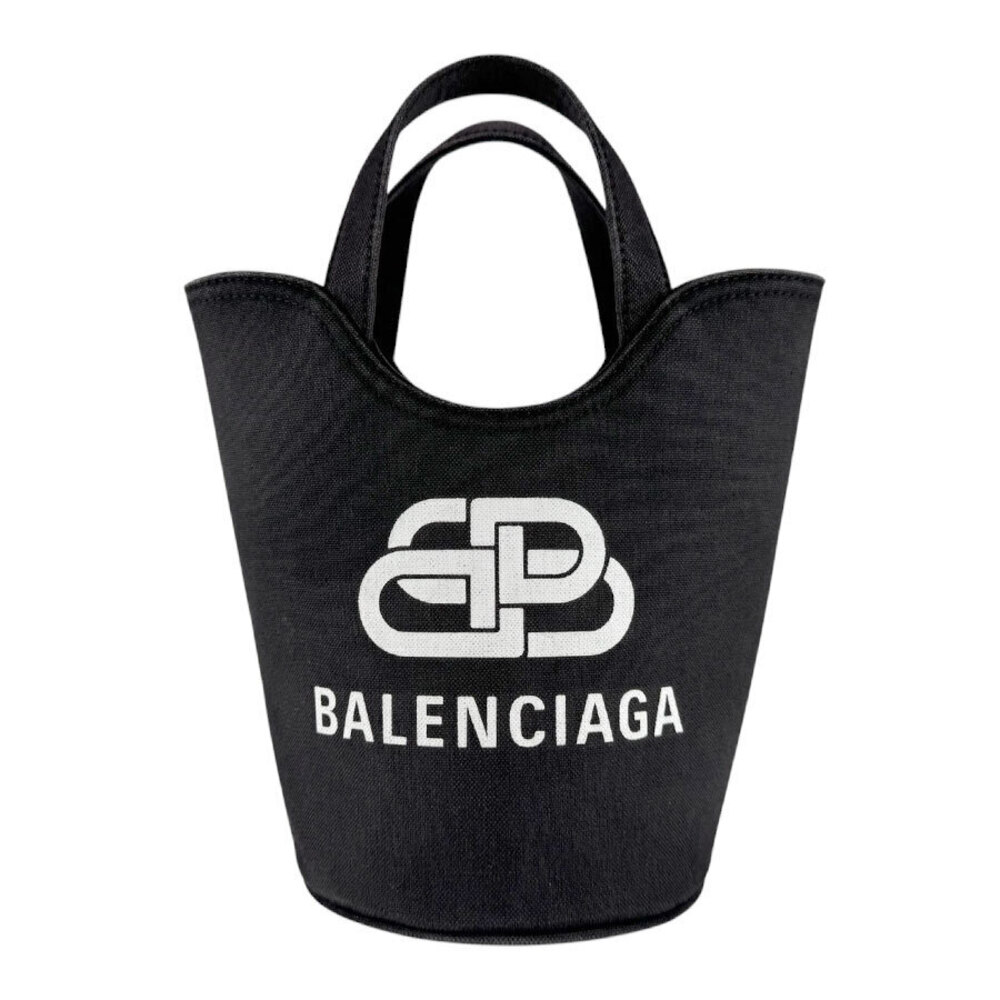 Balenciaga New Wave Canvas 2way Shoulder Bag Black White